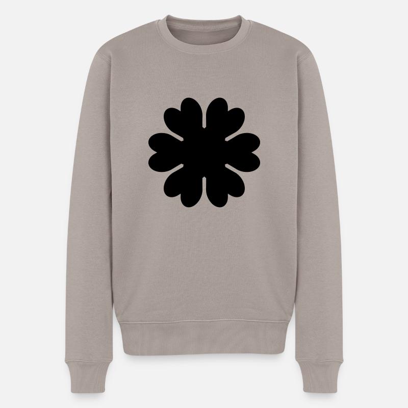 Fleur,Feuille,Nature - Pull Premium bio Homme - taupe