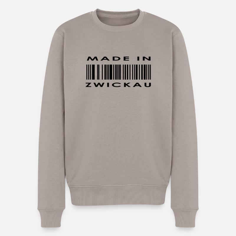 Zwickau - Männer Premium Bio Pullover - Taupe