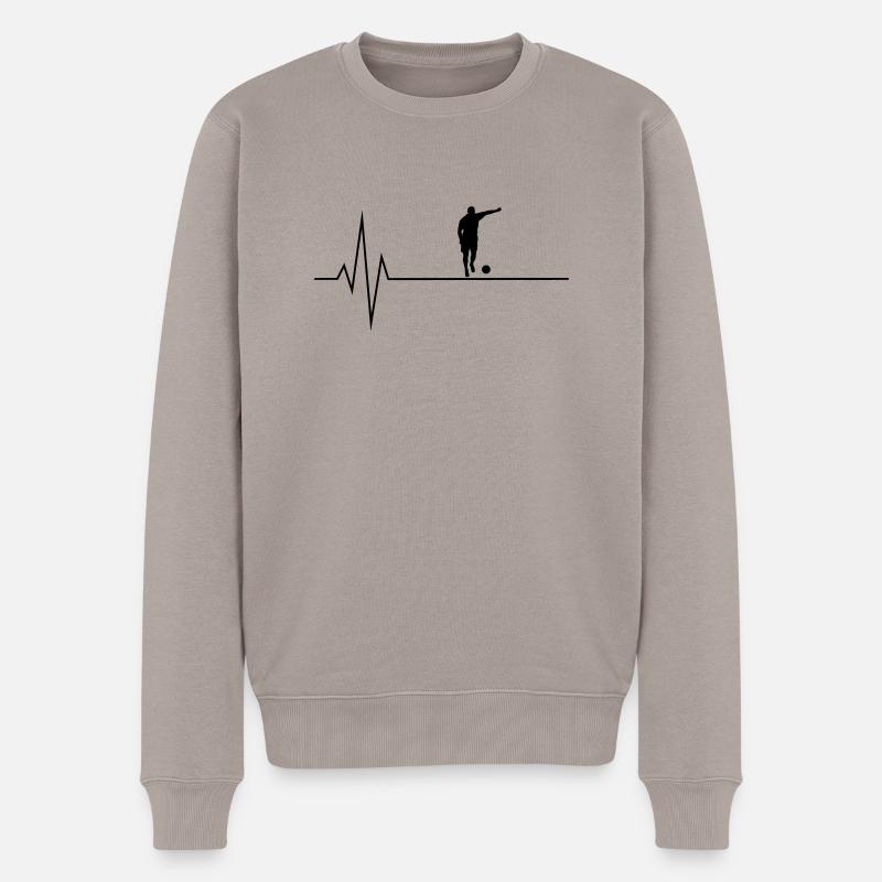 SporTeeZ Fußball - Männer Premium Bio Pullover - Taupe