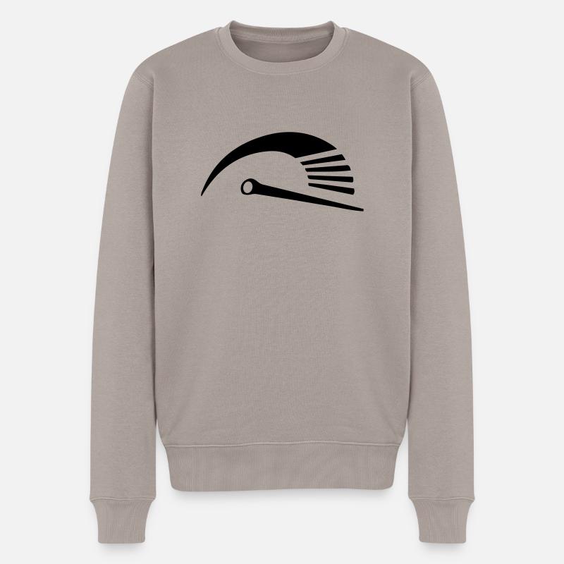 Top Speed - Männer Premium Bio Pullover - Taupe