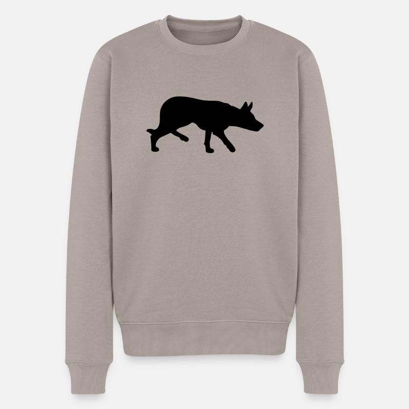 Kelpie - Männer Premium Bio Pullover - Taupe
