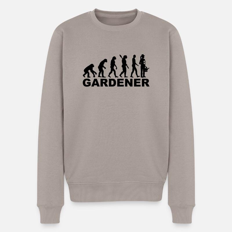 Gärtnerin - Männer Premium Bio Pullover - Taupe