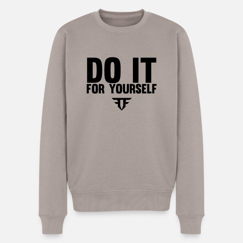 Do It For Yourself - Männer Premium Bio Pullover - Taupe
