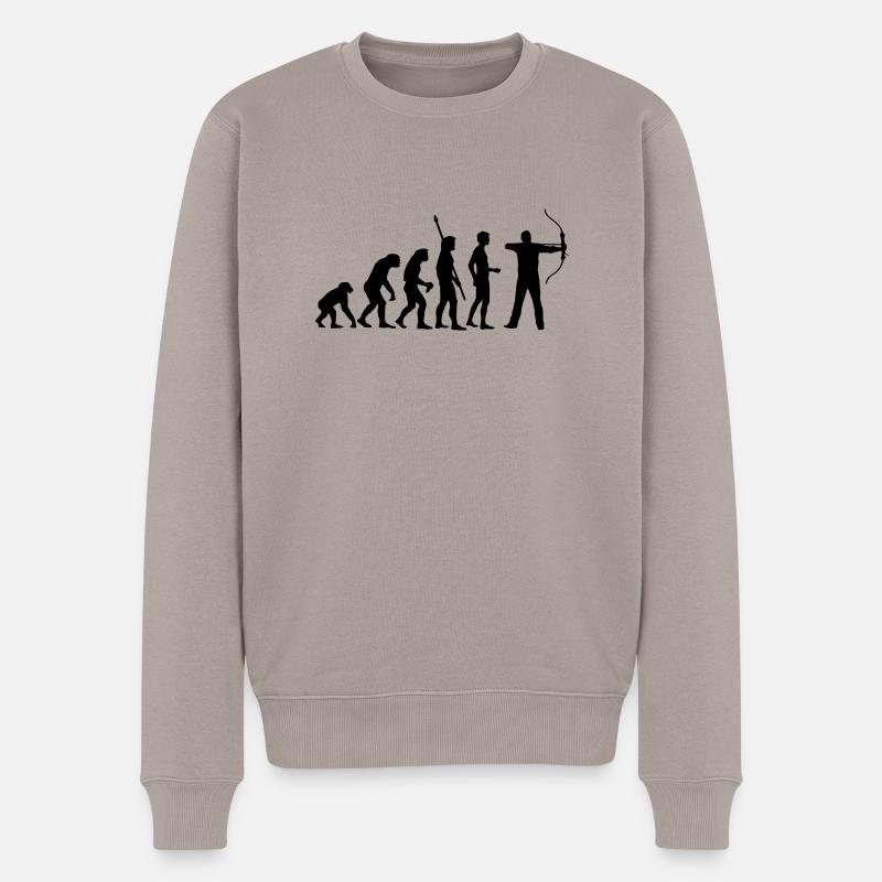 evolution_bogenschiessen - Pull Premium bio Homme - taupe