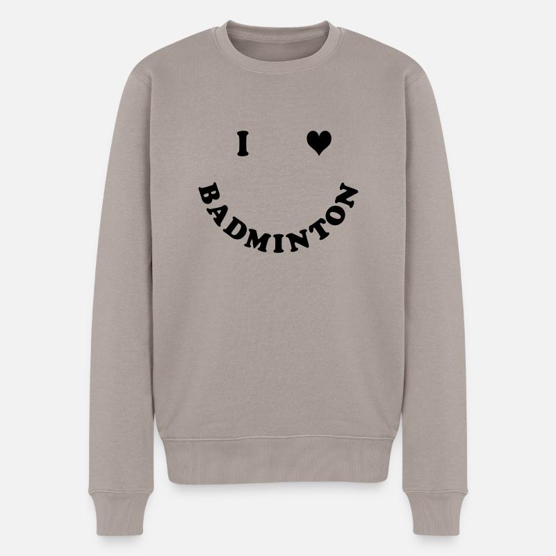 badminton - Männer Premium Bio Pullover - Taupe