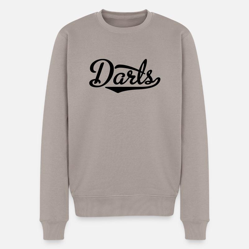 Darts - Männer Premium Bio Pullover - Taupe