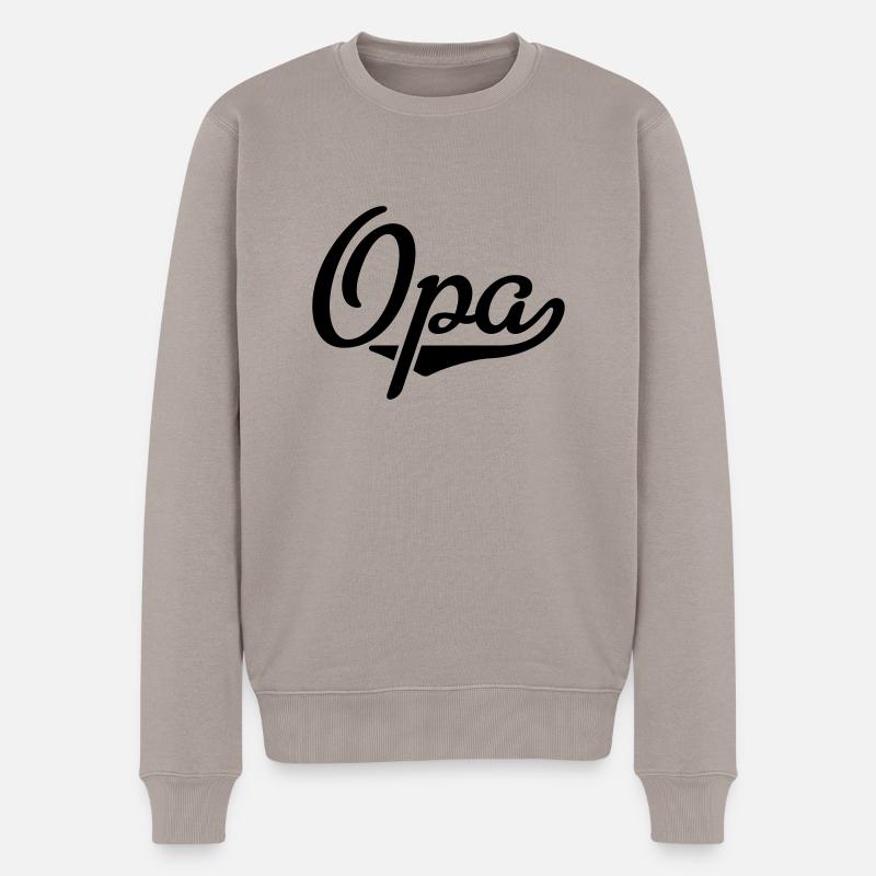 Opa - Männer Premium Bio Pullover - Taupe