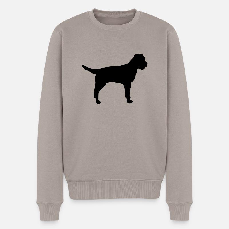 Border Terrier - Pull Premium bio Homme - taupe
