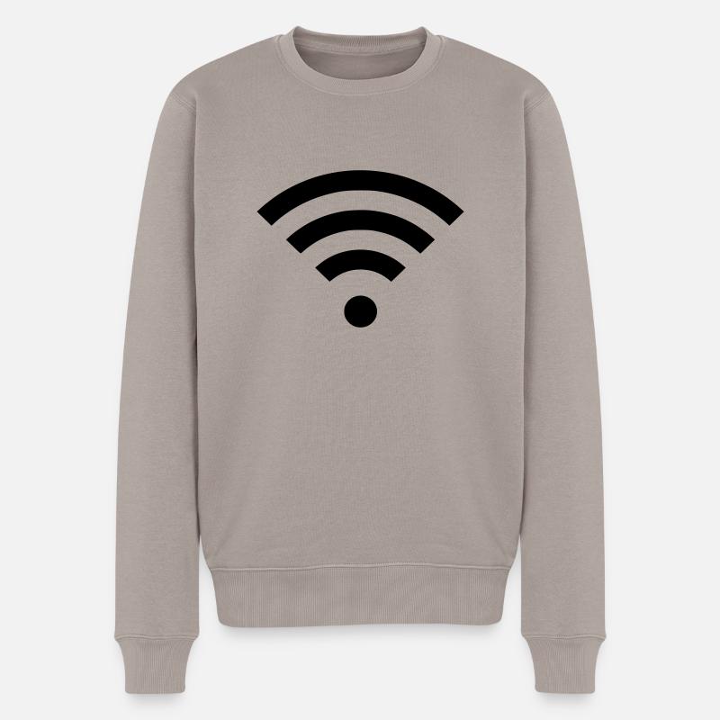 WIFI-WLAN - Männer Premium Bio Pullover - Taupe
