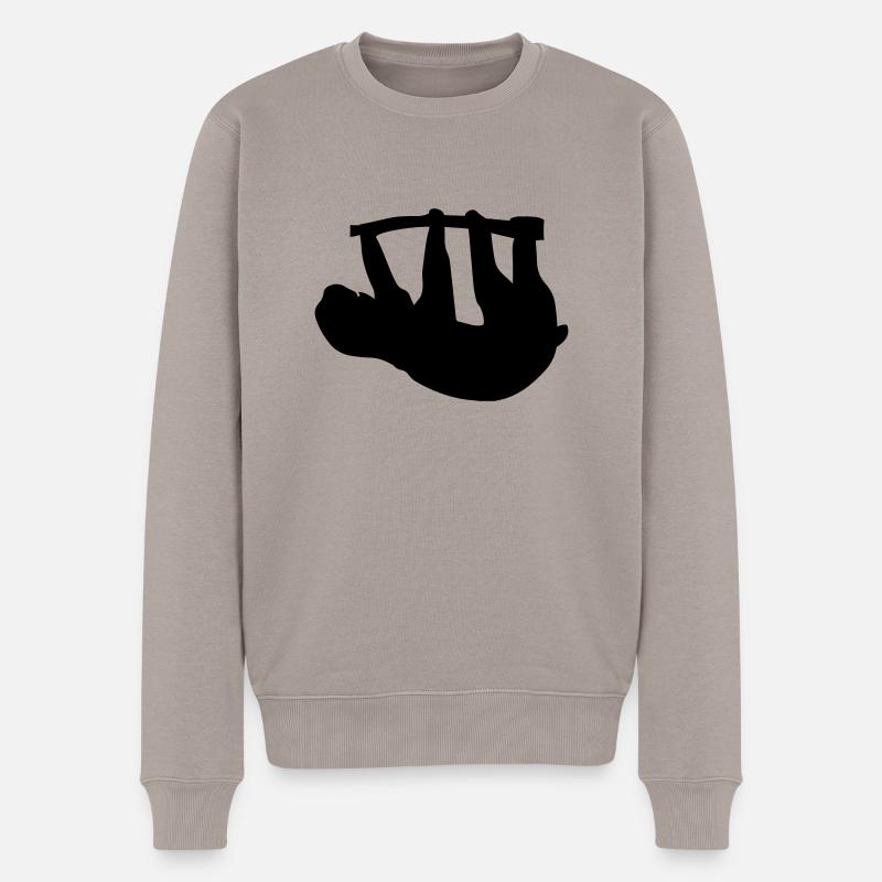 Faultier - Männer Premium Bio Pullover - Taupe