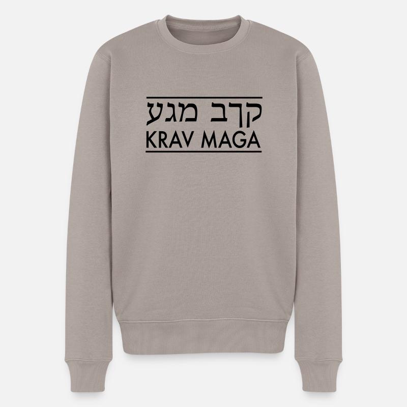 Krav Maga - Männer Premium Bio Pullover - Taupe