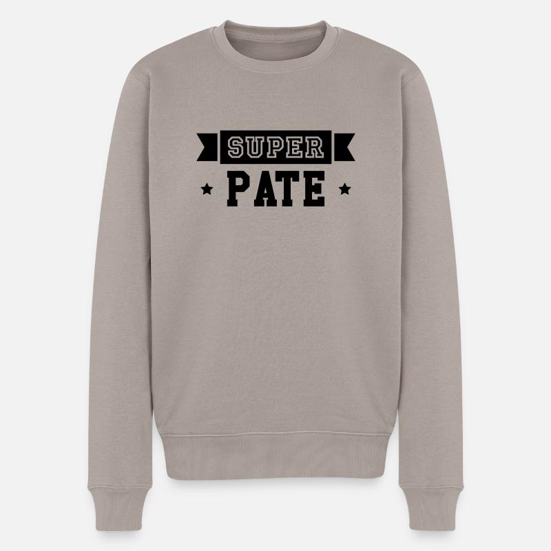 Onkel / Pate / Taufpate / Patenonkel - Männer Premium Bio Pullover - Taupe