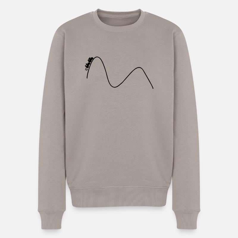 Rollercoaster - Männer Premium Bio Pullover - Taupe