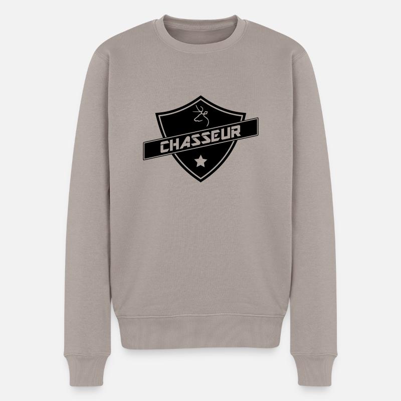 blason chasseur - Pull Premium bio Homme - taupe