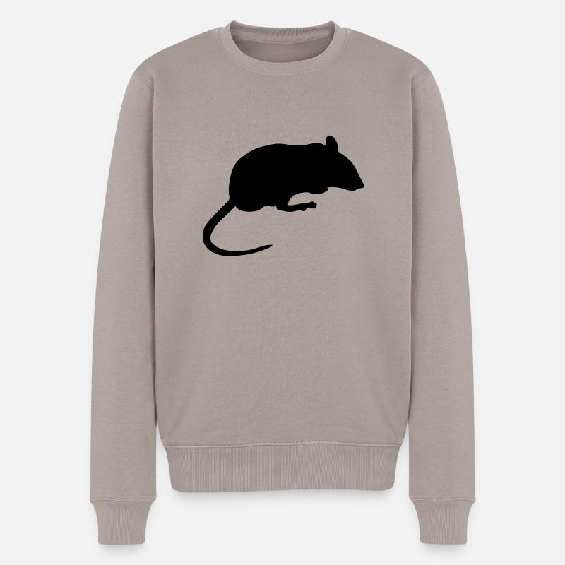 souris mouse silhouette ombre shadow8 - Pull Premium bio Homme - taupe