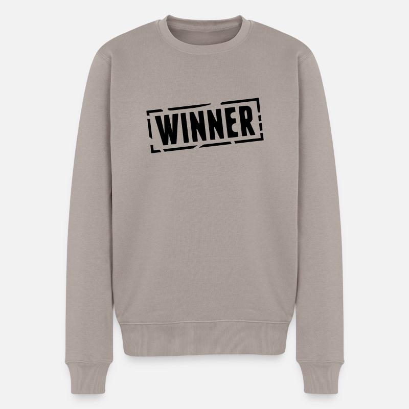 winner_stamp_gg1 - Männer Premium Bio Pullover - Taupe
