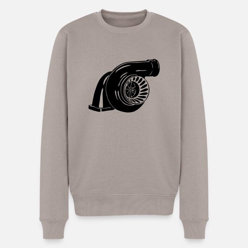 turbo - Männer Premium Bio Pullover - Taupe