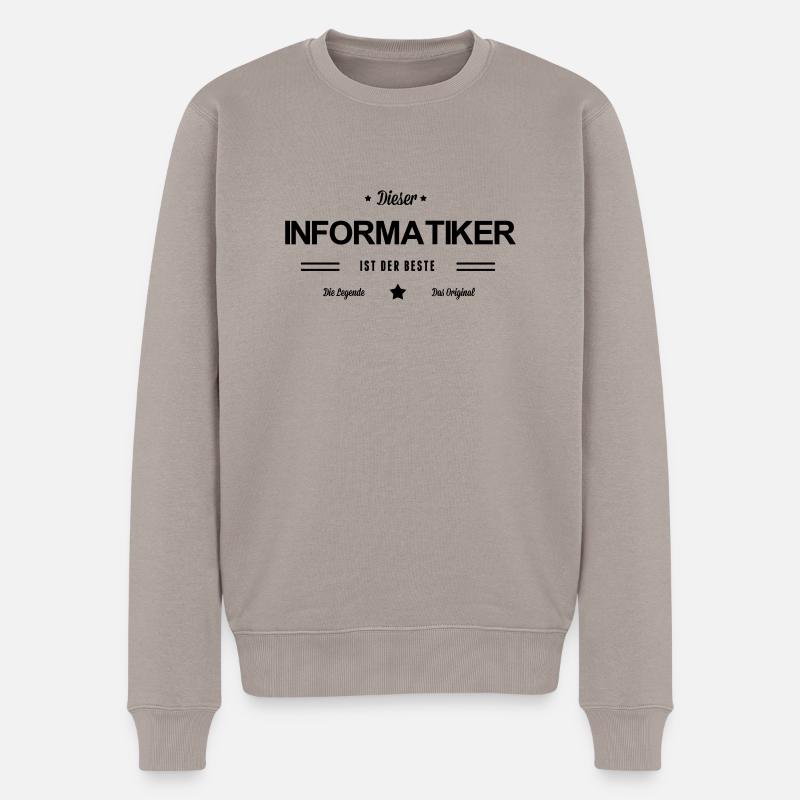 Bester Informatiker - Männer Premium Bio Pullover - Taupe