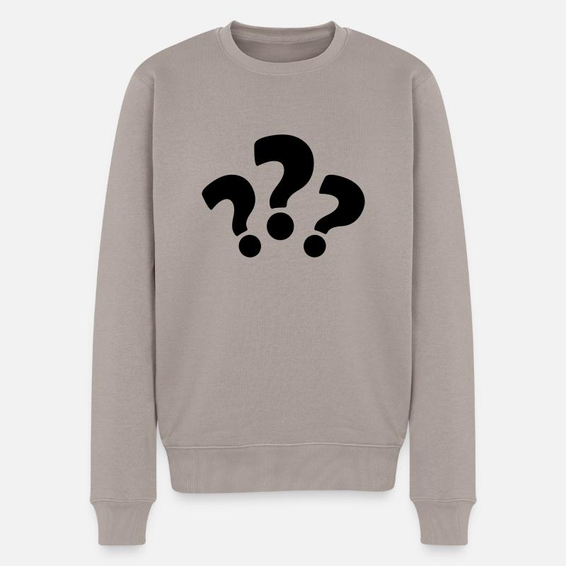 fragezeichen_2 - Pull Premium bio Homme - taupe