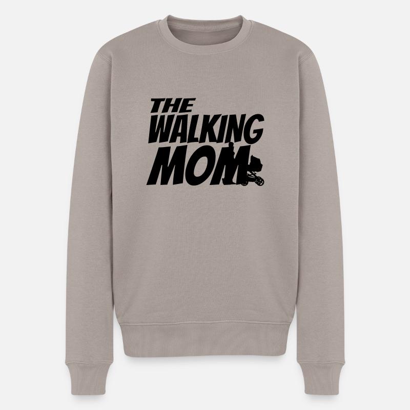 THE WALKING MOM - Männer Premium Bio Pullover - Taupe