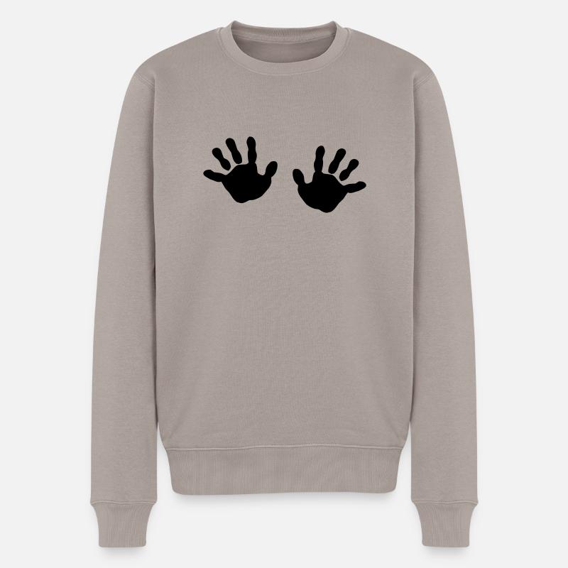 Bébé mains - Pull Premium bio Homme - taupe