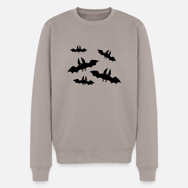 Fledermäuse - Männer Premium Bio Pullover - Taupe