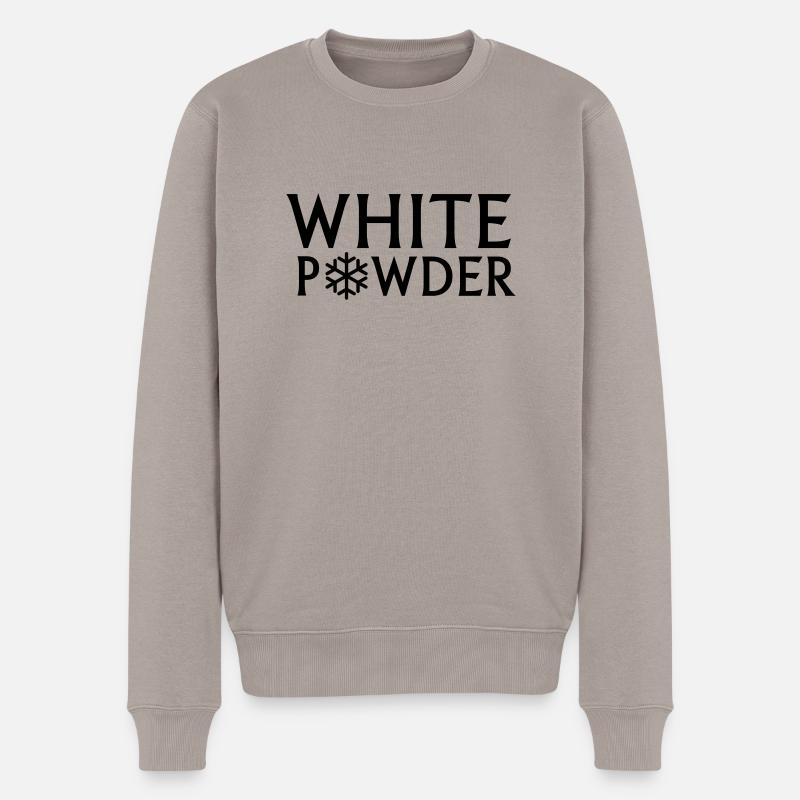 white powder - Pull Premium bio Homme - taupe