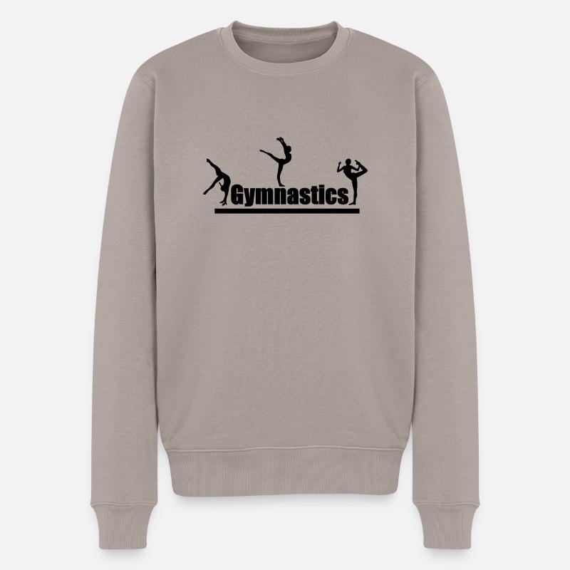 gymnastic - Männer Premium Bio Pullover - Taupe