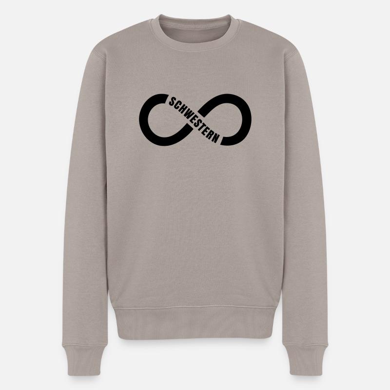 Schwestern Unendlichkeit - Männer Premium Bio Pullover - Taupe