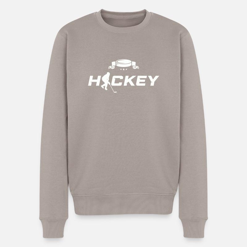 hockey - Männer Premium Bio Pullover - Taupe