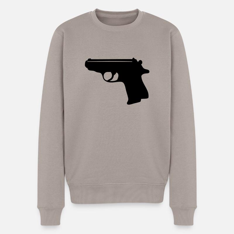 007 (einfarbig) - Männer Premium Bio Pullover - Taupe