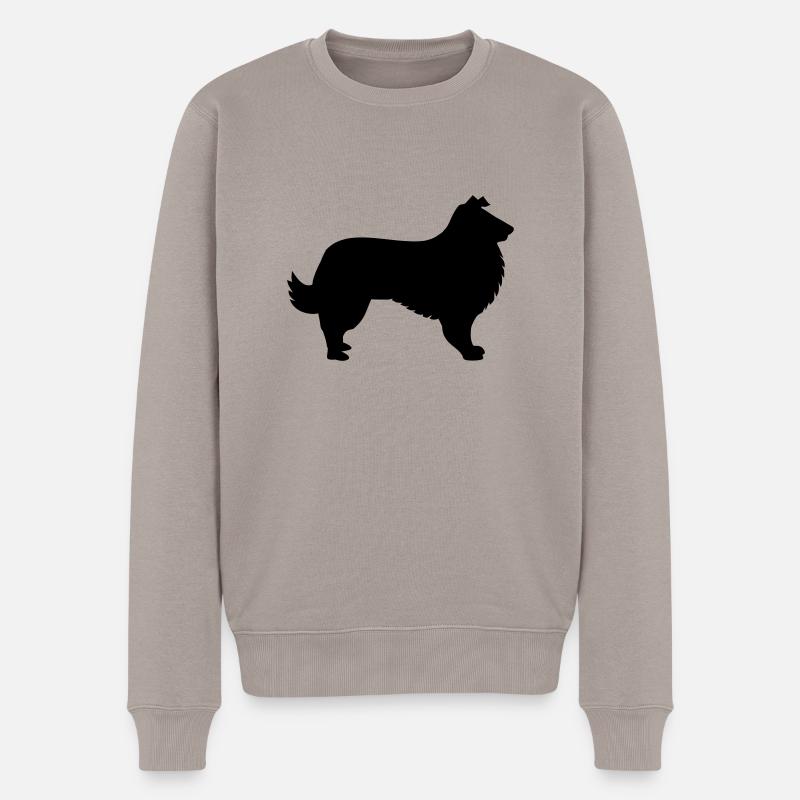 Collie - Männer Premium Bio Pullover - Taupe