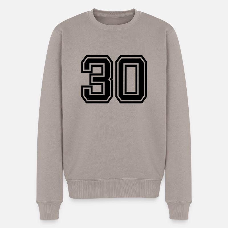 30 - Männer Premium Bio Pullover - Taupe