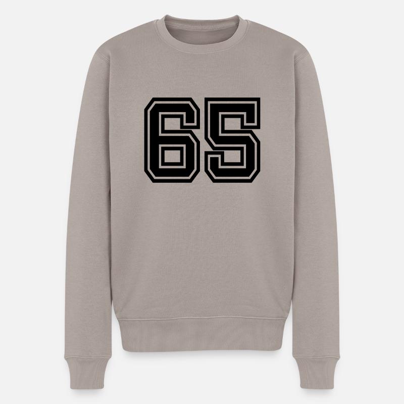 65 - Männer Premium Bio Pullover - Taupe