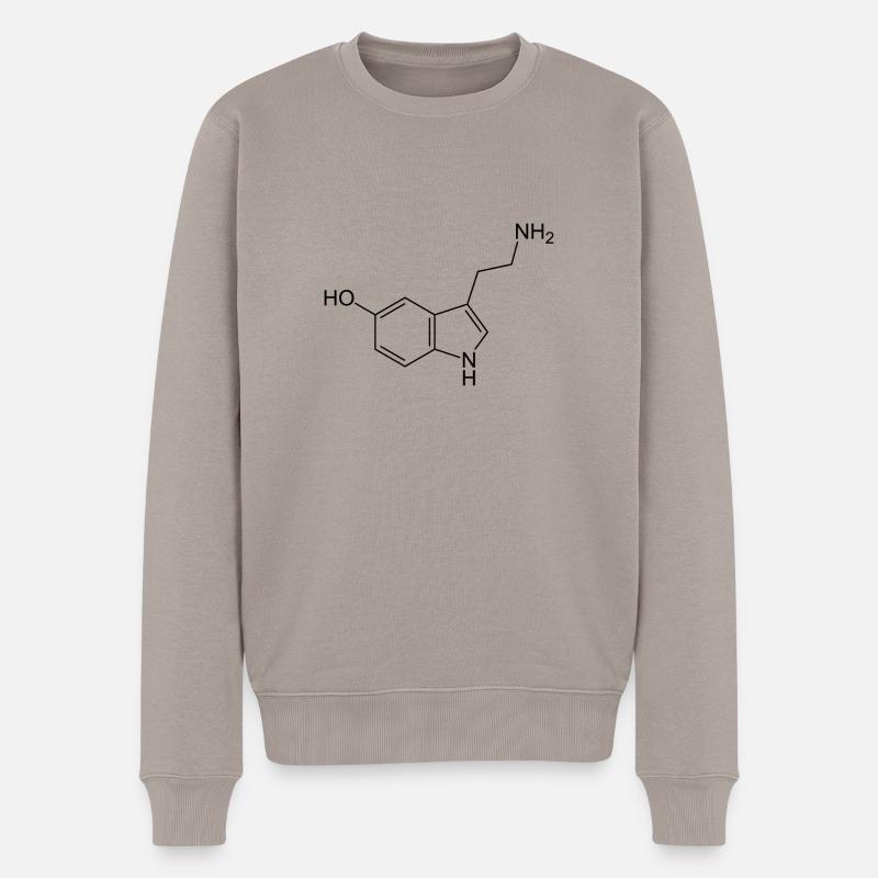 Serotonin - Männer Premium Bio Pullover - Taupe