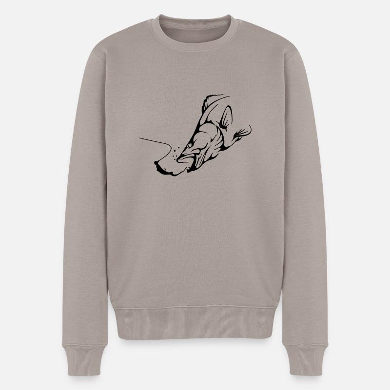 Zander II - Männer Premium Bio Pullover - Taupe