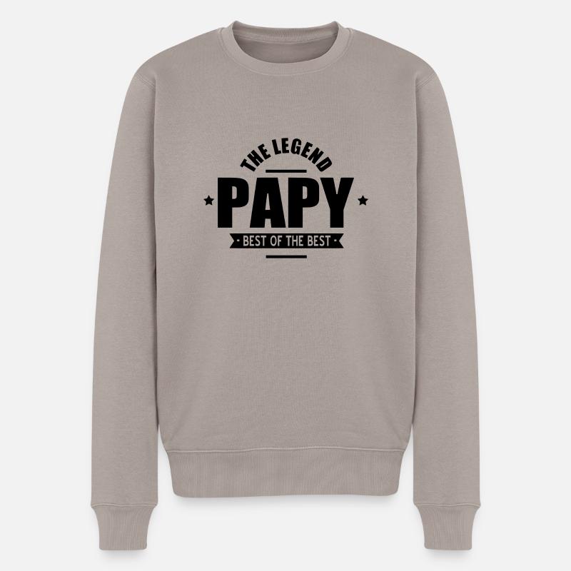 papy - Pull Premium bio Homme - taupe