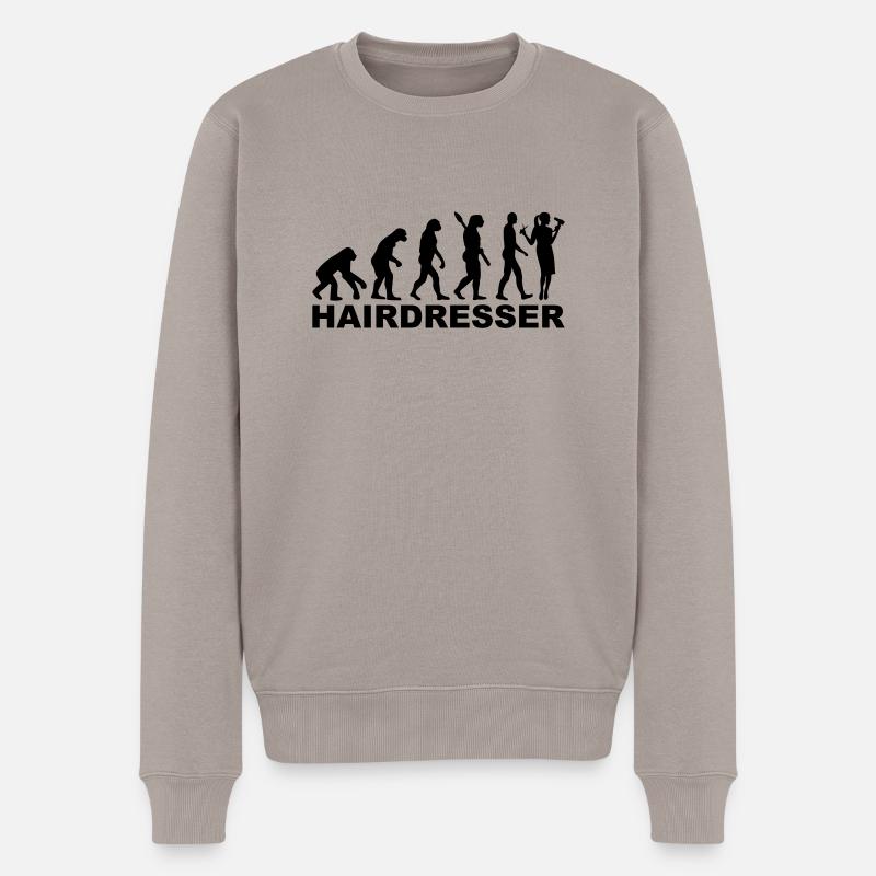 Friseurin - Männer Premium Bio Pullover - Taupe