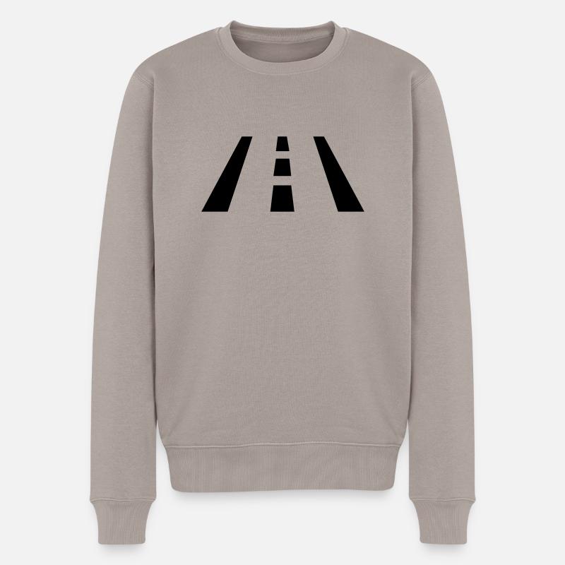 Straße - Männer Premium Bio Pullover - Taupe