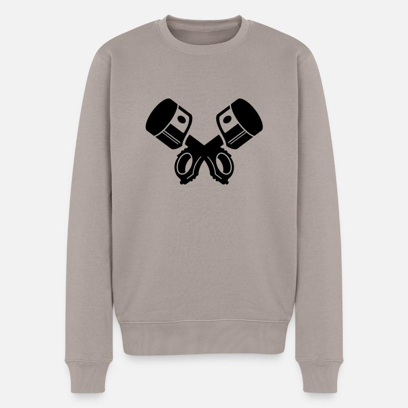 Kolben - Männer Premium Bio Pullover - Taupe