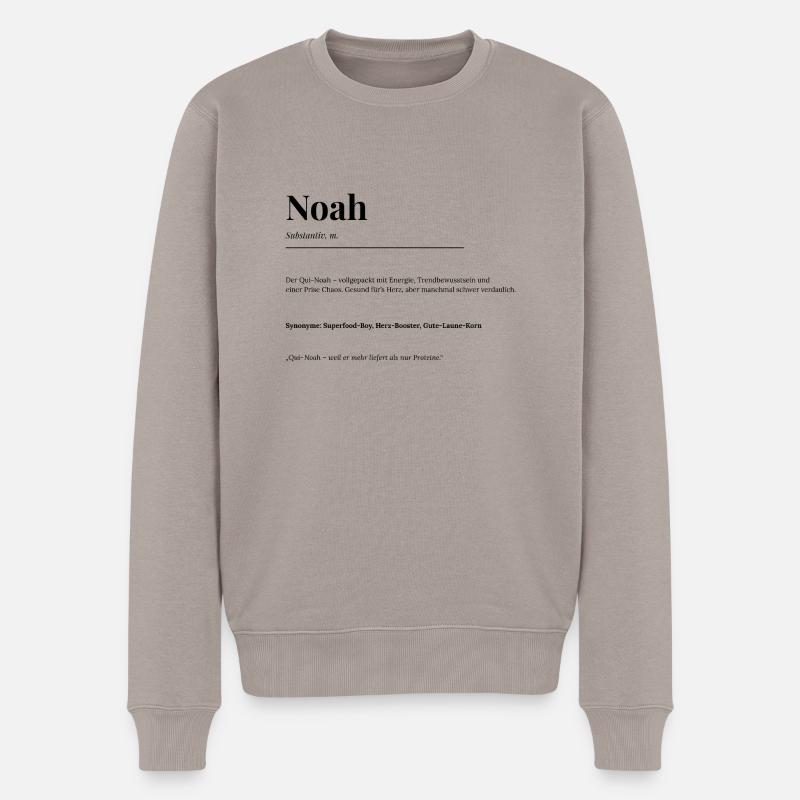 Noah - Männer Premium Bio Pullover - Taupe