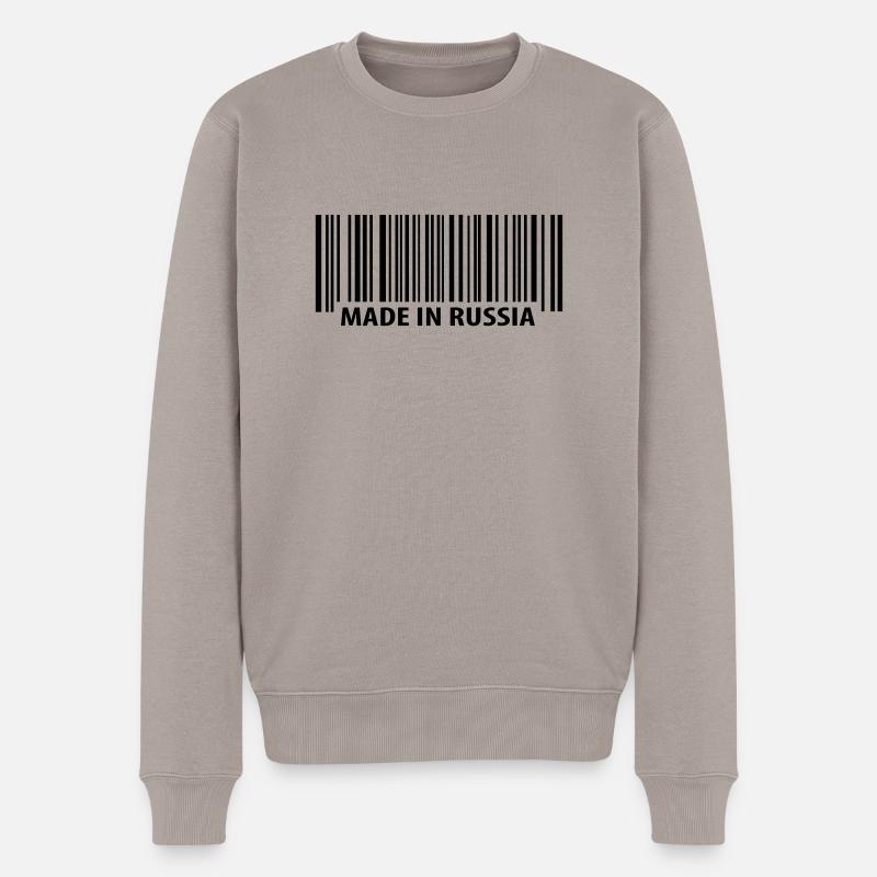 Made in Russia - Männer Premium Bio Pullover - Taupe