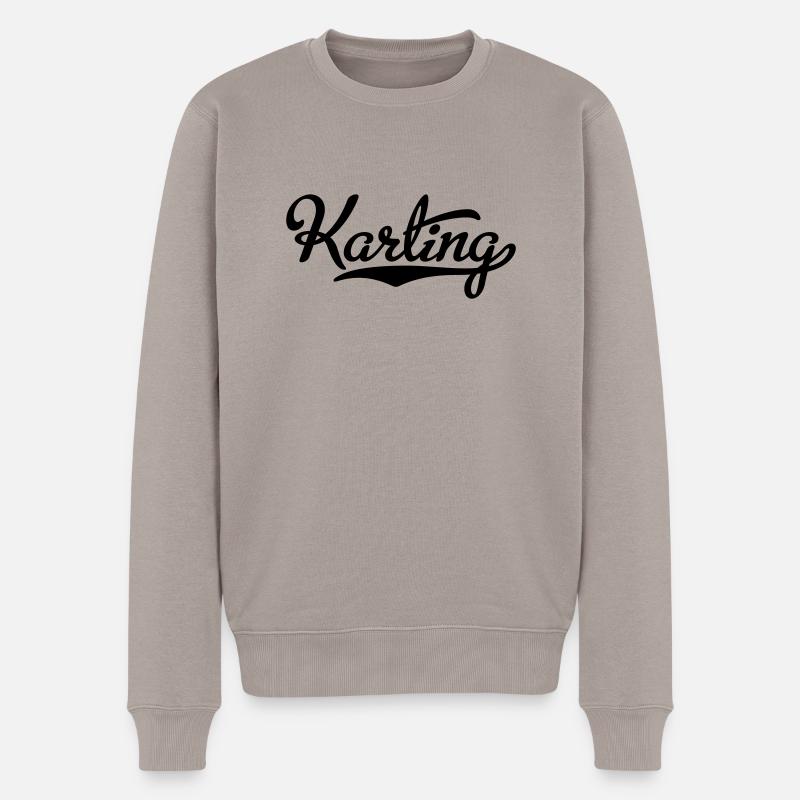 Karting - Männer Premium Bio Pullover - Taupe