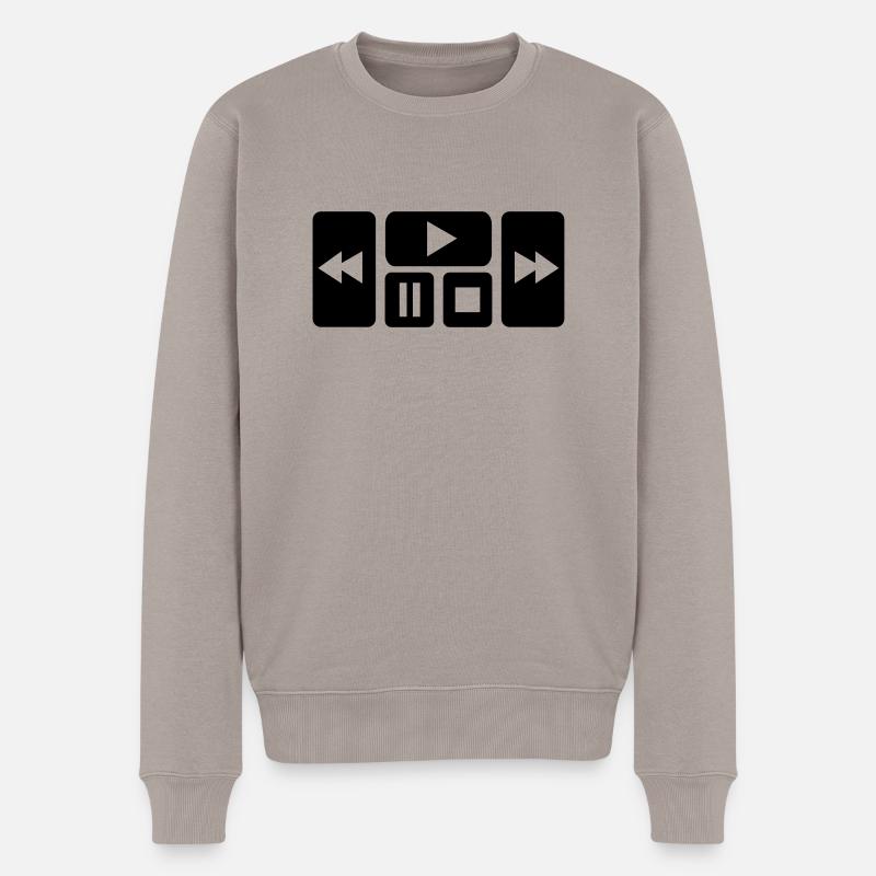 Play Button - Pull Premium bio Homme - taupe