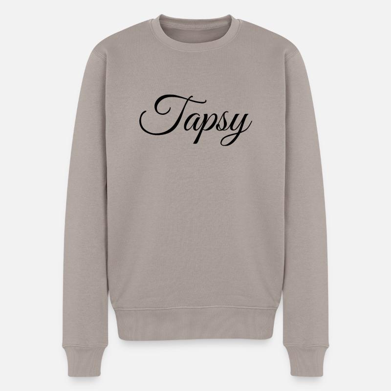 Tapsy 1 - Männer Premium Bio Pullover - Taupe