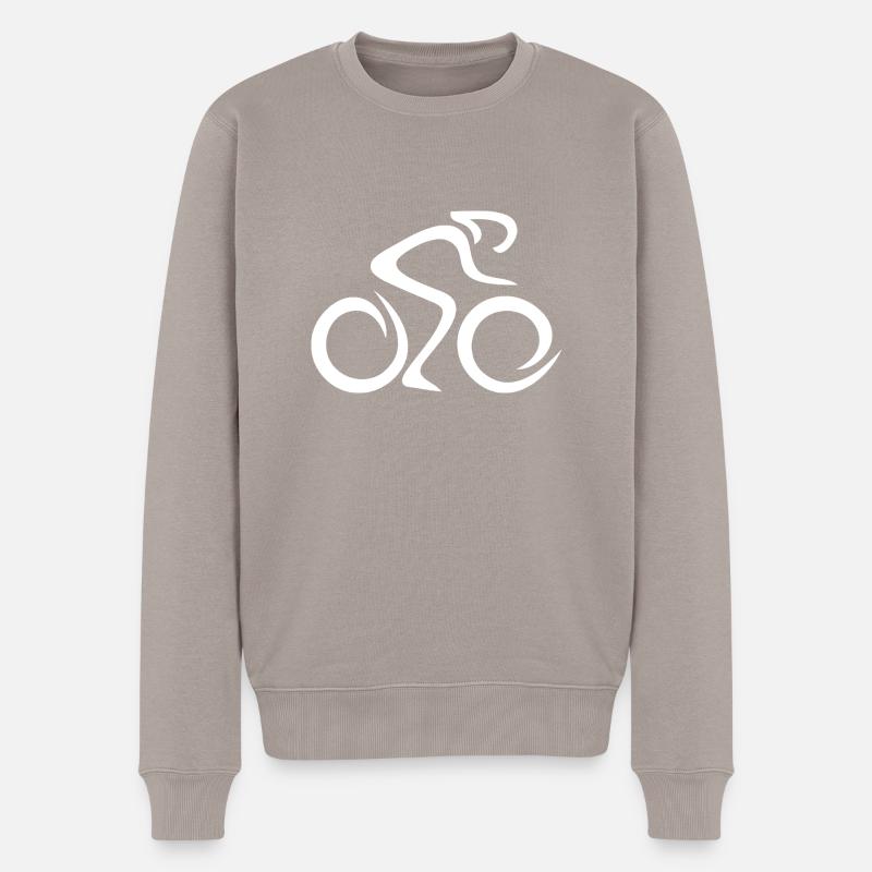 Cycling - Männer Premium Bio Pullover - Taupe