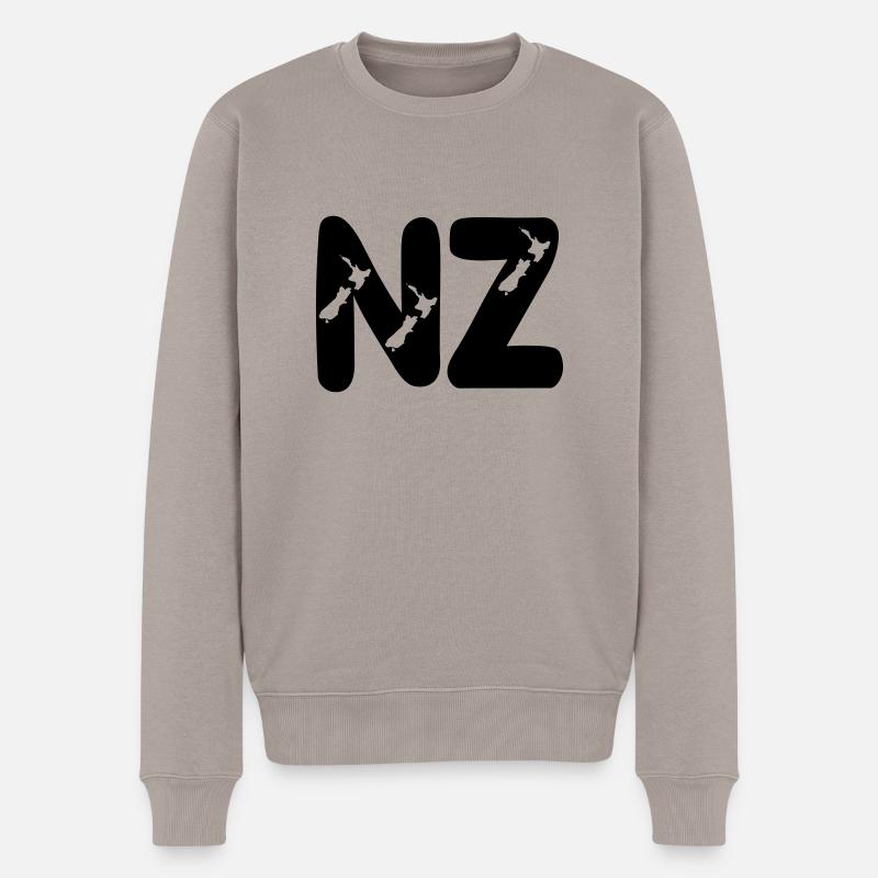 NZ - Männer Premium Bio Pullover - Taupe