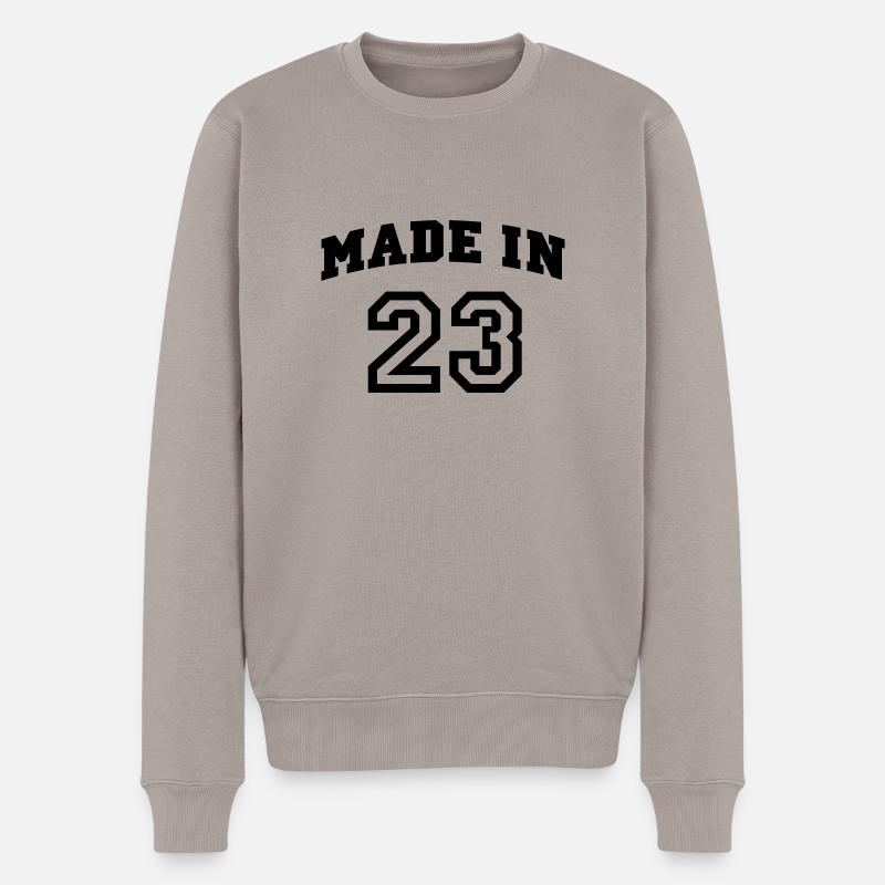 mp_madein23a - Pull Premium bio Homme - taupe