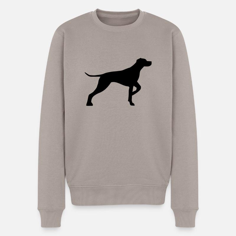 Jagdhund - Männer Premium Bio Pullover - Taupe