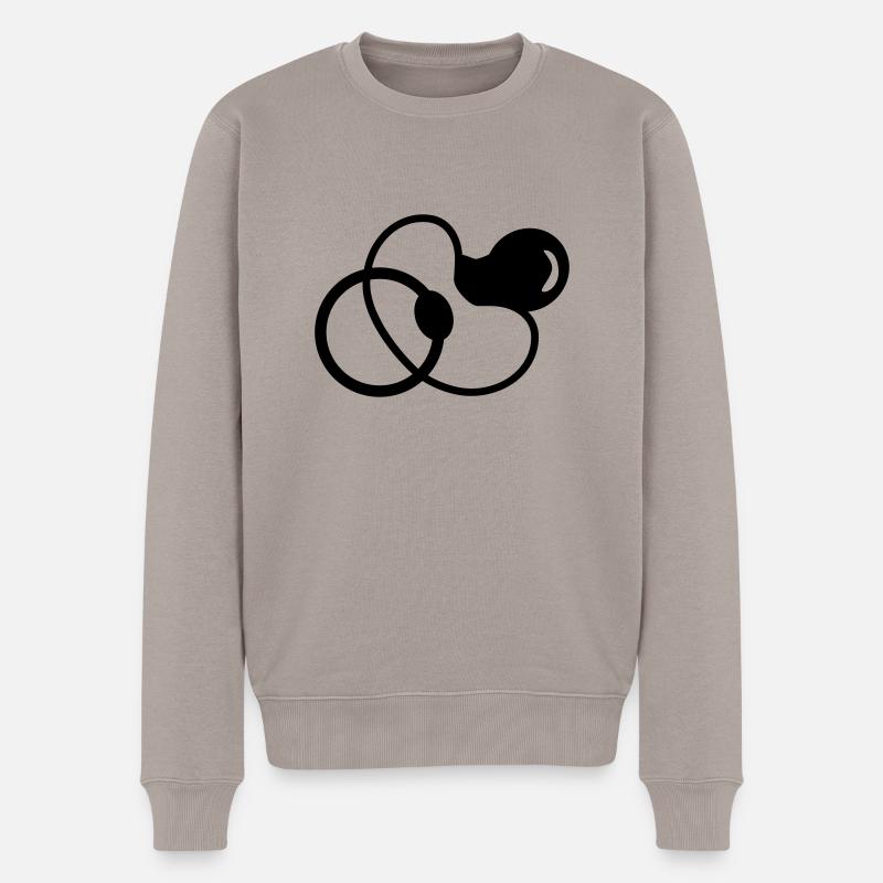 Schnuller - Nuckel - Baby - Männer Premium Bio Pullover - Taupe